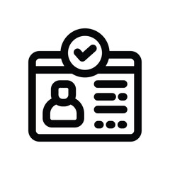 member card line icon. Clean and minimalist vector icon for websites, mobile apps, presentations, and logos. Fully scalable and customizable for any project.