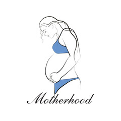 Pregnant woman vector