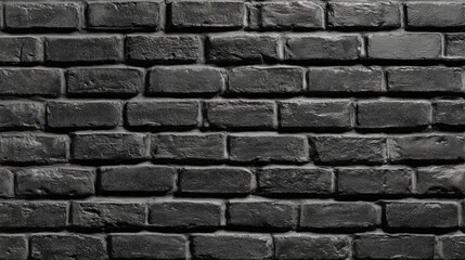 Textured black brick wall with a matte finish under dim lighting conditions.