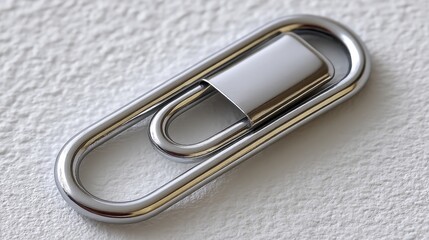 Close-up of a single click frame, metallic texture - button background bright machinery