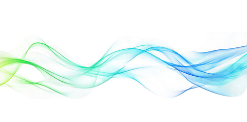 Elegant flowing abstract waves in soft green and blue hues. creating a serene atmosphere. perfect for backgrounds in digital design or calming visuals