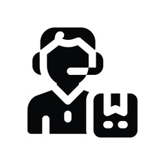 operator glyph icon. Strong and solid vector icon for websites, mobile interfaces, presentations, and visual branding. High quality and easy to edit.