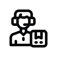 operator line icon. Clean and minimalist vector icon for websites, mobile apps, presentations, and logos. Fully scalable and customizable for any project.