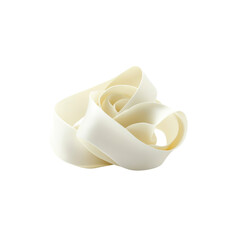 Abstract Swirl of White Ribbon or Pasta
