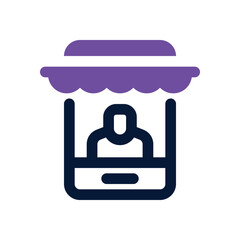 online shop duotone icon. Sleek and modern vector icon for websites, mobile apps, marketing materials, and corporate design. Fully scalable and ready to use.