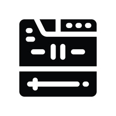 pause glyph icon. Strong and solid vector icon for websites, mobile interfaces, presentations, and visual branding. High quality and easy to edit.