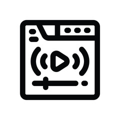 website line icon. Clean and minimalist vector icon for websites, mobile apps, presentations, and logos. Fully scalable and customizable for any project.