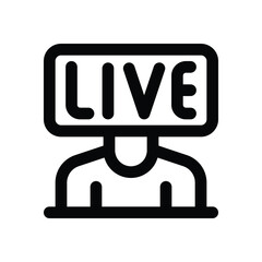 live line icon. Clean and minimalist vector icon for websites, mobile apps, presentations, and logos. Fully scalable and customizable for any project.