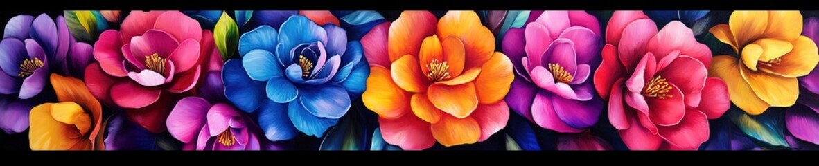 Obraz premium photo of colorful camellias 