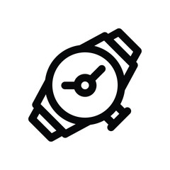 wristwatch line icon. Clean and minimalist vector icon for websites, mobile apps, presentations, and logos. Fully scalable and customizable for any project.