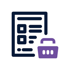 shopping list duotone icon. Sleek and modern vector icon for websites, mobile apps, marketing materials, and corporate design. Fully scalable and ready to use.
