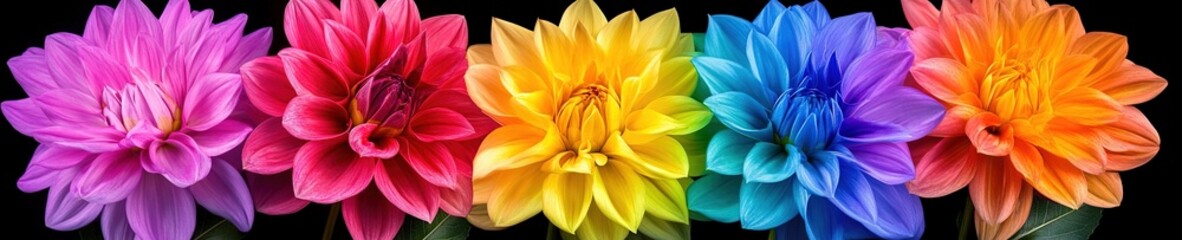 Obraz premium photo of colorful dahlias 