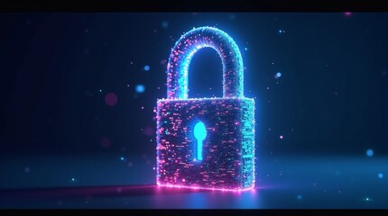 A highly detailed, vibrant, and exaggerated 3D illustration of a cybersecurity concept, featuring a large, ornate lock constructed from intricate, swirling patterns of digital codes