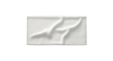 A minimalist white rectangular object featuring abstract wave-like patterns. set against a dark background. suggesting tranquility and simplicity. ideal for modern design projects