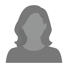 woman head icon silhouette. female avatar profile, face silhouette sign