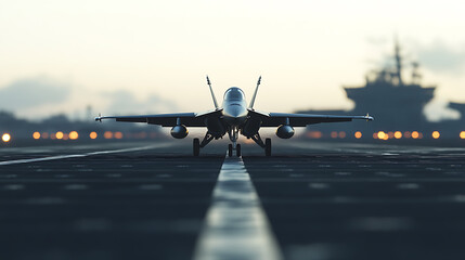 Military Jet Ready For Takeoff