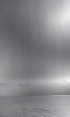 Fototapeta premium Silver metallic backdrop, subtle scratches, brushed finish, texture, reflective, gradient