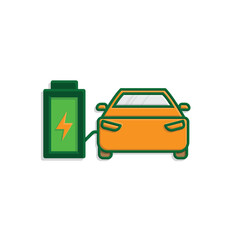 car icon. eco friendly car vector.  vector means of transportation. zero emission, green energy, web, technology. 3d simple design style. template design