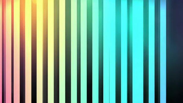 Colorful vertical stripes creating an abstract background of graduated hues, casting shadows and highlighting the clean lines and smooth surfaces.