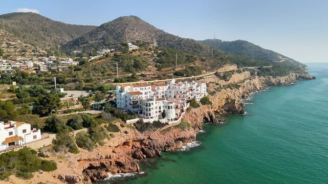 Beautiful aerial views of Sitges, Barcelona