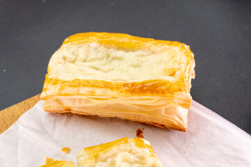 Cheese Danish. Puff pastry dessert. Cream cheese. Pastry. Food