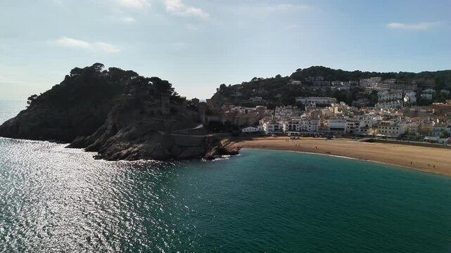 Precious aerial views of Tossa de Mar, Girona