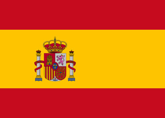 Spanish flag with coat of arms