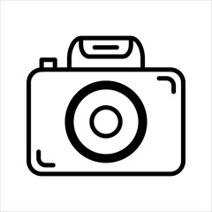 Camera icon. flat illustration of vector icon on white background