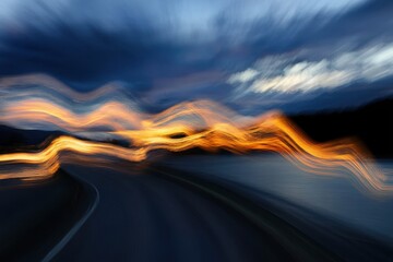 Blazing Speed A Momentary Glimpse of Sunset's Energy Captured in Motion