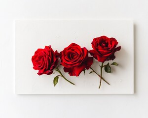 Postcard Design: Simple Iceberg Roses Floral Arrangement