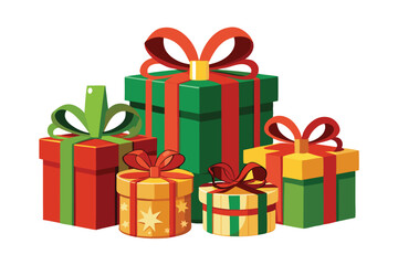 vector illustration of christmas gifts