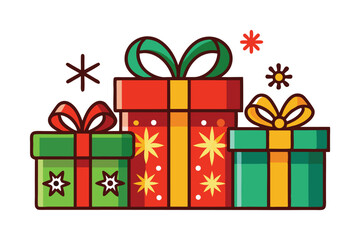 vector illustration of christmas gifts
