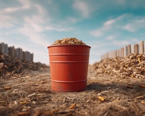 Time-lapse composting barrel decomposition process, visual education tool