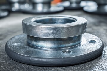 Obraz premium Rubber gasketed flange for water pipe installation