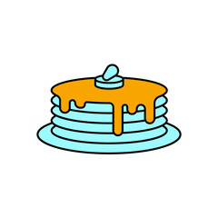 pancakes icons  symbol vector elements for infographic web