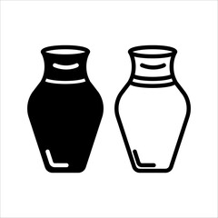 Antique vases outline icon. linear style sign for mobile concept and web design. Museum clay vase simple line vector icon set. Symbol, logo illustration. Pixel perfect vector graphics