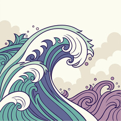 Colorful Liquid Wave Abstract Design