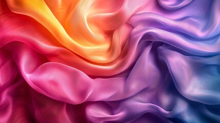 Obraz premium Colorful silk undulates