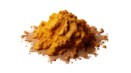 Golden Dust: A captivating close-up of vibrant golden turmeric powder, exuding natural warmth and earthy allure, inviting culinary exploration and holistic wellness.