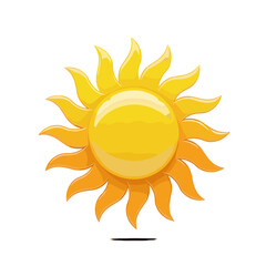 Sunny Radiance: A vibrant cartoon sun beams with warmth and cheer, representing the heart of a bright and joyful day. 
