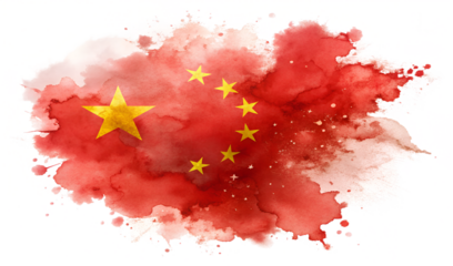 grunge flag of china