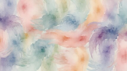 Fototapeta premium Pastel paint strokes background in soft watercolor hues, artistic and flowing texture