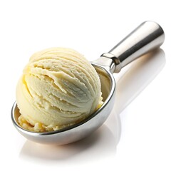 Ice cream scup isolated on white background