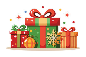 vector illustration of christmas gifts