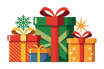 set of colorful gift boxes