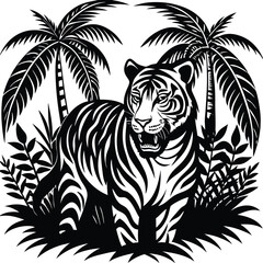 vector illustration of a tiger