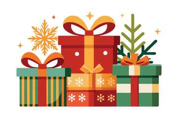 set of colorful gift boxes