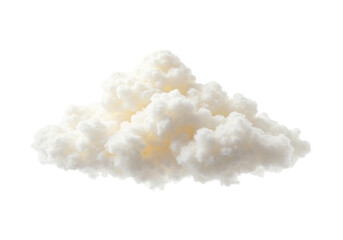 Fluffy Cumulus Cloud isolaated on a transparent background.