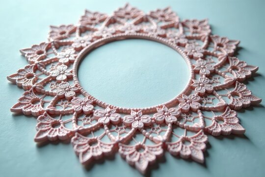Intricate floral lace doily, delicate texture , pizzo, mesh, textile