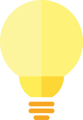 Light bulb icon in flat style